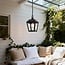 Rustic black outdoor pendant lamp - Joy