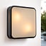 Square design outdoor wall light Seb - black 28.5 cm