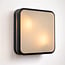 Square design outdoor wall light Seb - black 28.5 cm