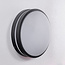 Round designer lighting outdoor wall lamp, Black, Ø20 cm - Lea