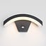 Designer outdoor wall light Vic with sensor - black integrated LED