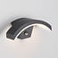 Designer outdoor wall light Vic with sensor - black integrated LED