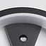 Designer outdoor wall light Vic with sensor - black integrated LED
