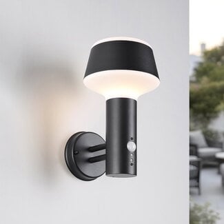Industrial outdoor wall light Max with sensor - black