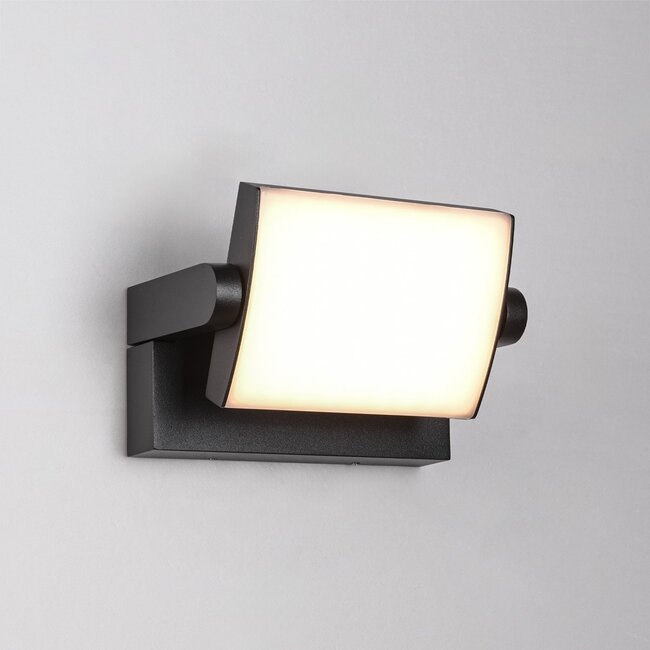 Adjustable outdoor wall light Berlin - black with integrated LED