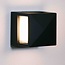 Square outdoor wall light Otis - black with integrated LED
