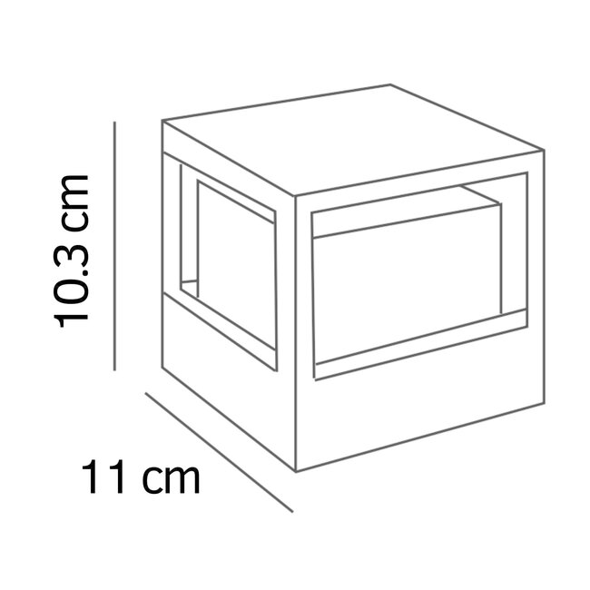 Square wall lamp Otis - Black