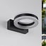 Round outdoor wall light Noor - black with integrated LED