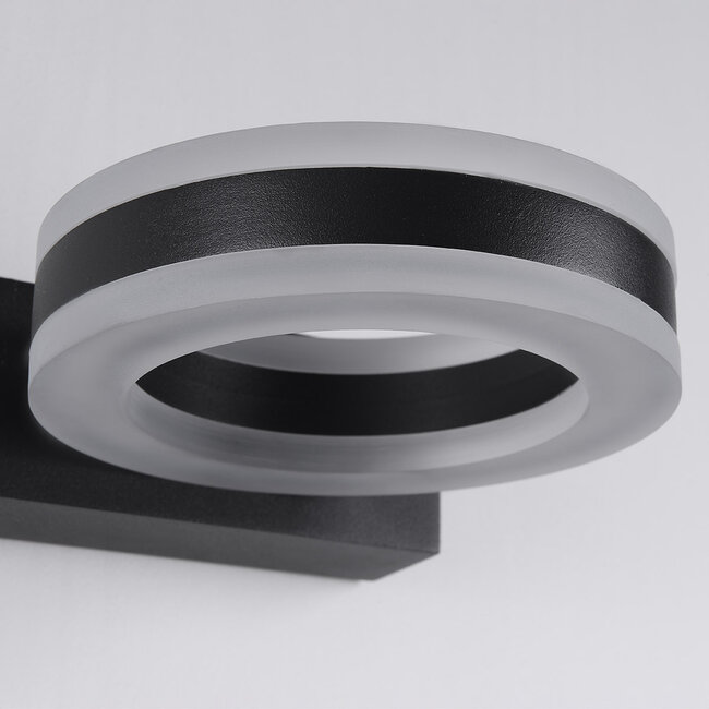 Round outdoor wall light Noor - Black