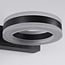 Round outdoor wall light Noor - black with integrated LED