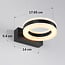 Round outdoor wall light Noor - black with integrated LED