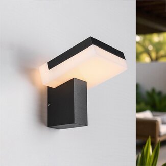 Industrial outdoor wall lamp, Black - Xavi