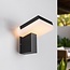 Industrial outdoor wall light Xavi - black with integrated LED