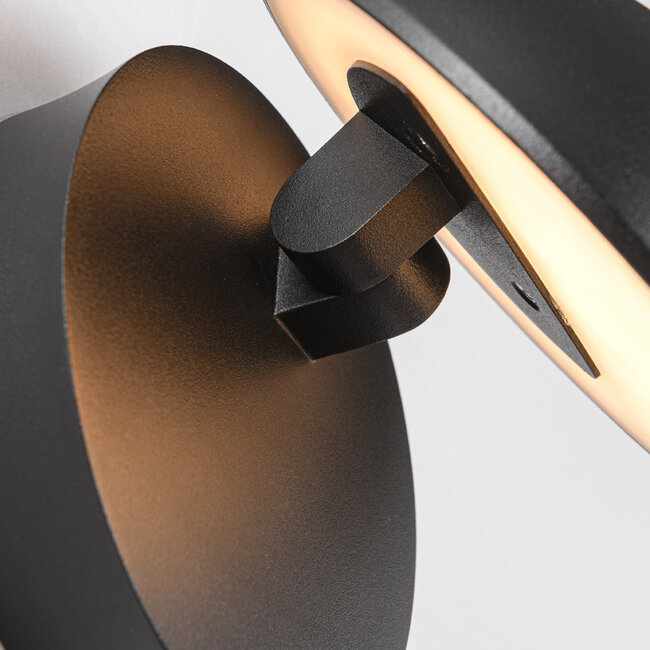 Adjustable round outdoor wall lamp Liv - Black