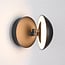 Adjustable round outdoor wall light Liv - black with integrated LED