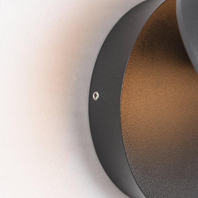 Adjustable round outdoor wall lamp Liv - Black