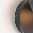 Adjustable round outdoor wall light Liv - black with integrated LED
