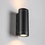 Modern 2-light outdoor wall light - Mika black