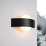 Modern outdoor wall light Esmee - black with integrated LED
