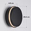 Extendable outdoor wall light Muriel - black with integrated LED