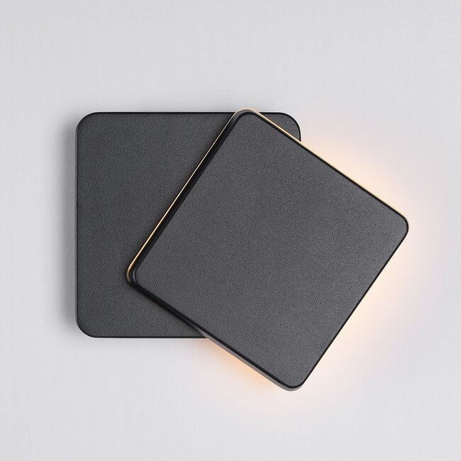 Extendable outdoor wall light Will - black with integrated LED