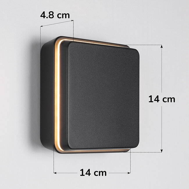 Designer wall light Will extendable - black