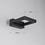 Designer outdoor wall light Vince - black with integrated LED