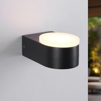 Outdoor wall light Feline with integrated LEDs - black
