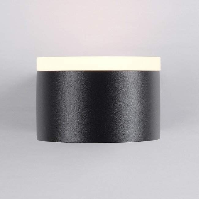 Outdoor wall light Feline with integrated LEDs - black