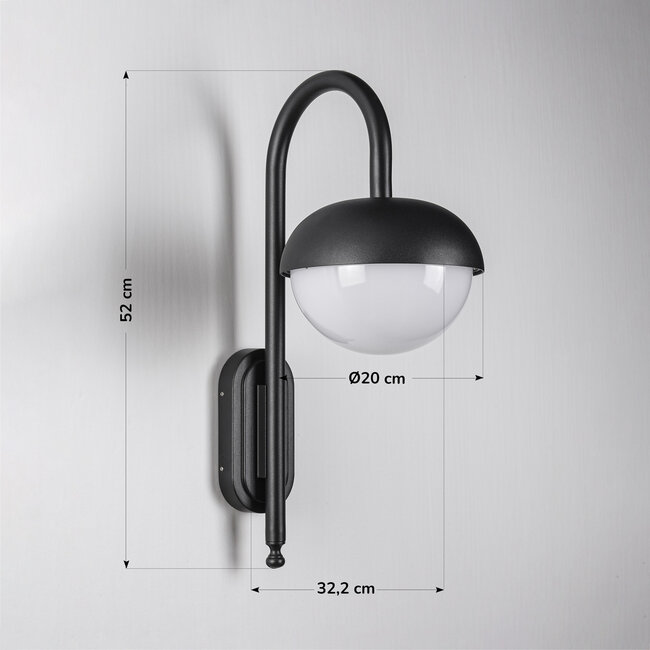 Modern outdoor wall light Liza - black with integrated LED