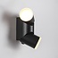 Adjustable round outdoor wall light Tess - Black