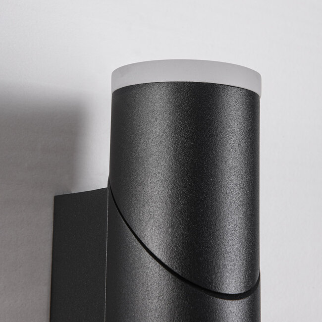 Adjustable round outdoor wall light Tess - Black