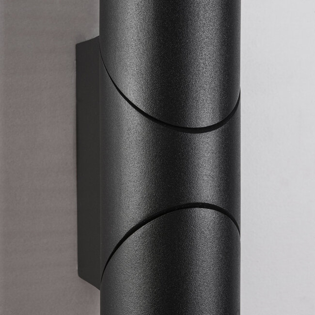 Adjustable round outdoor wall light Tess - Black