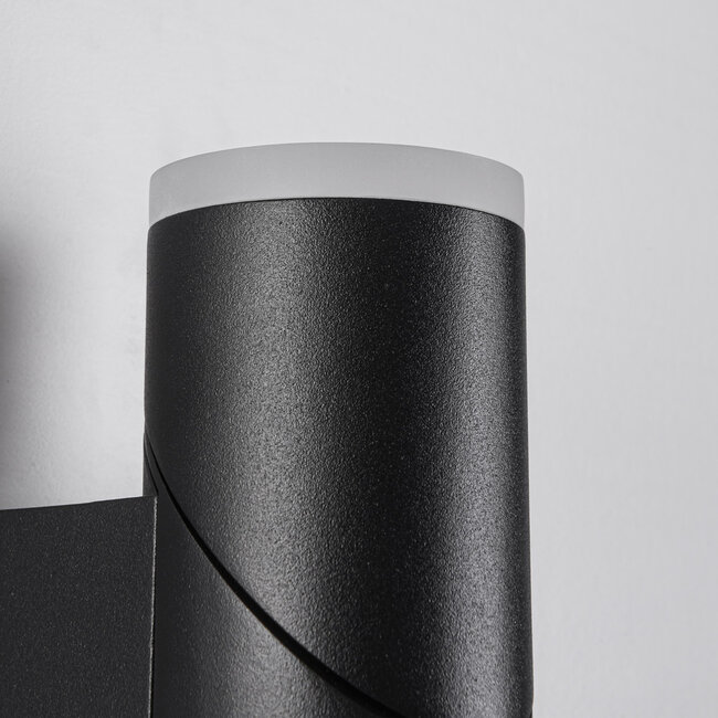 Adjustable outdoor wall light Demy with sensor - black