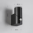 Adjustable outdoor wall light Demy with sensor - black