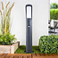 Outdoor floor lamp Reese with sensor - black with integrated LED