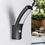 Modern outdoor wall light Noah with sensor - black integrated LED