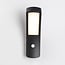 Modern outdoor wall light Noah with sensor - black integrated LED
