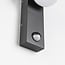Industrial outdoor wall light Sil with sensor - black integrated LED