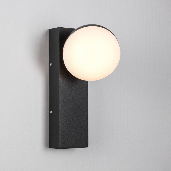 Industrial outdoor wall light Sil - black with integrated LED