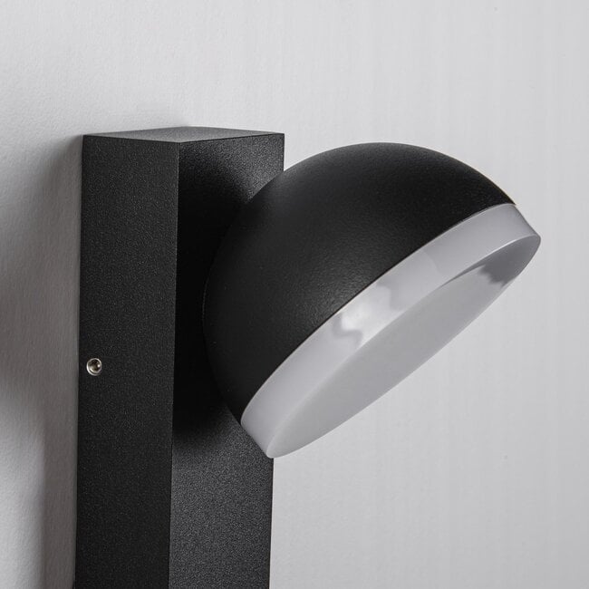 Industrial outdoor wall light Sil - black with integrated LED