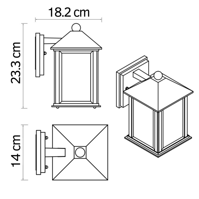 Country-style outdoor wall light Sammy - E27
