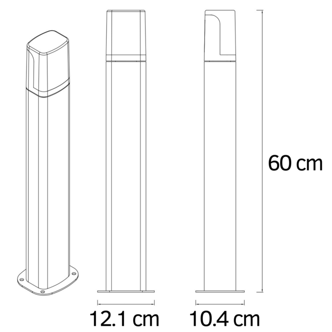 Modern standing outdoor lamp Saar - Black