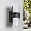 Adjustable outdoor wall light Bobby - black with integrated LED