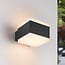 Modern outdoor wall light Mikki - black with integrated LED