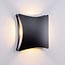 Square 4-light outdoor wall light Ross - black with integrated LED