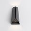 Designer 2-light outdoor wall light Romy - black with integrated LED