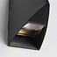 Designer 2-light outdoor wall light Romy - black with integrated LED