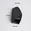 Designer 2-light outdoor wall light Romy - black with integrated LED