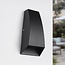 Designer 2-light outdoor wall light Rain - black with integrated LED